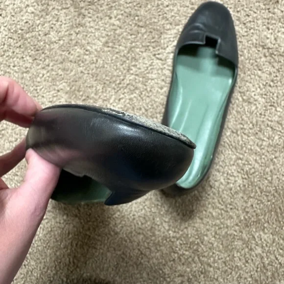 Authentic Hermes Joy Elegant Black Leather Flats - size 10 - Picture 9 of 9